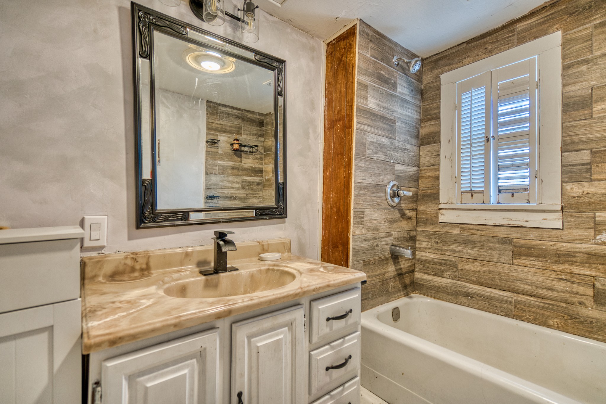 62 North Main Street Springfield, TN 37172 - Photo 40 of 40 a bathroom with a granite countertop sink toilet and shower