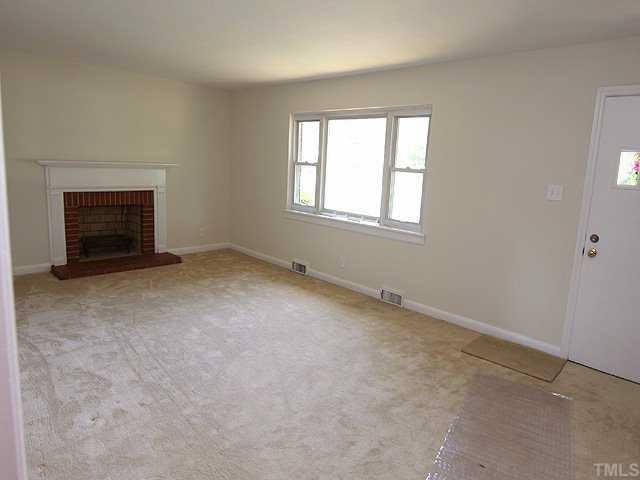 505 Fairfield Road Durham, NC 27704 - Photo 2 of 12 Spacious LIving Room with masonry fireplace!
