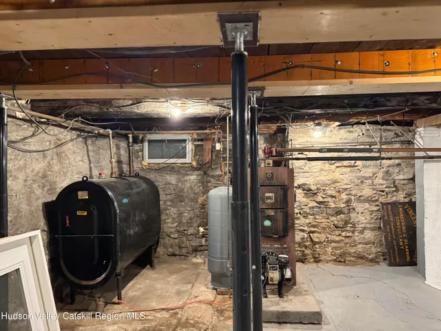 a close view of water heater room