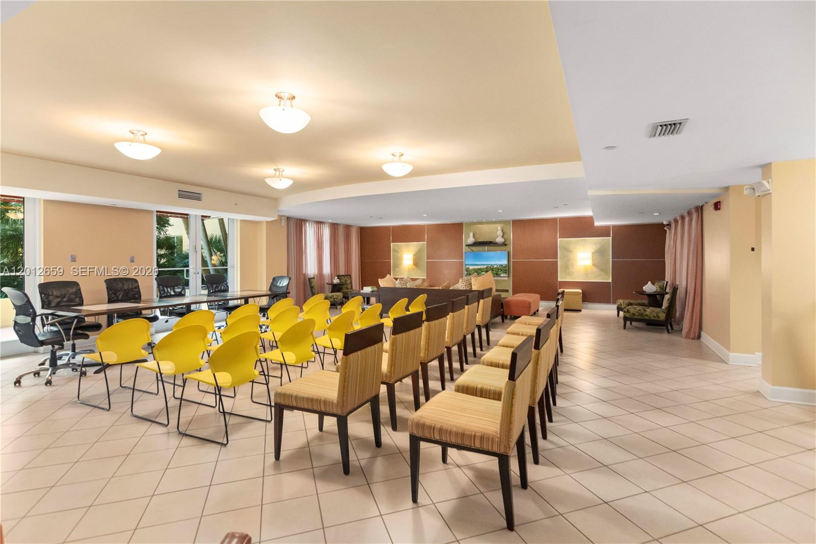 7355 Southwest 89th Street, Unit 501N Miami, FL 33156 - Photo 18 of 21 a dining room with furniture and a large window