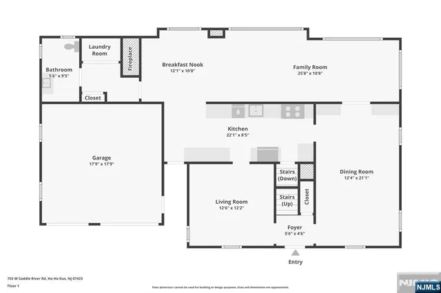 $1,895,000 | 755 West Saddle River Road, Ho-Ho-Kus, NJ 07423