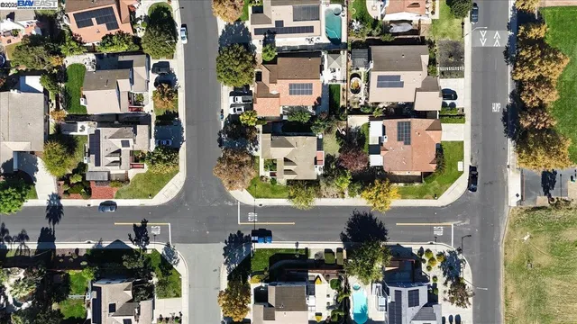an aerial view of multiple house