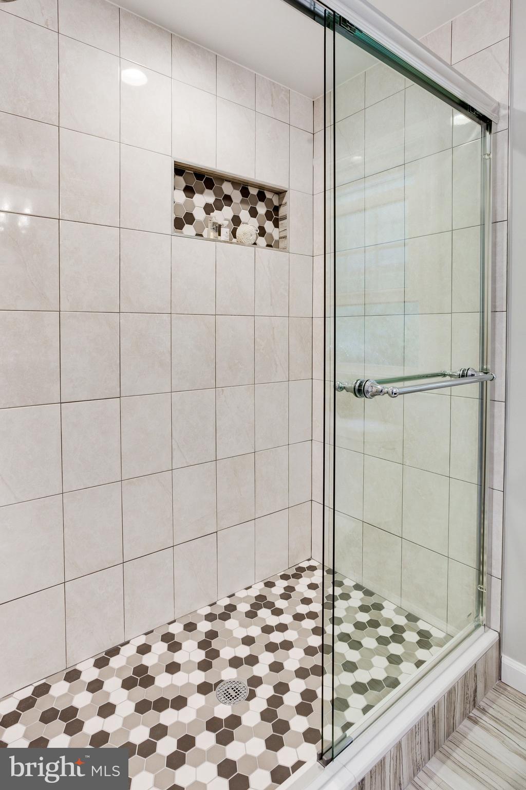 1833 Batten Hollow Road Vienna, VA 22182 - Photo 35 of 52 Master Bath with Frameless Walk-in Shower