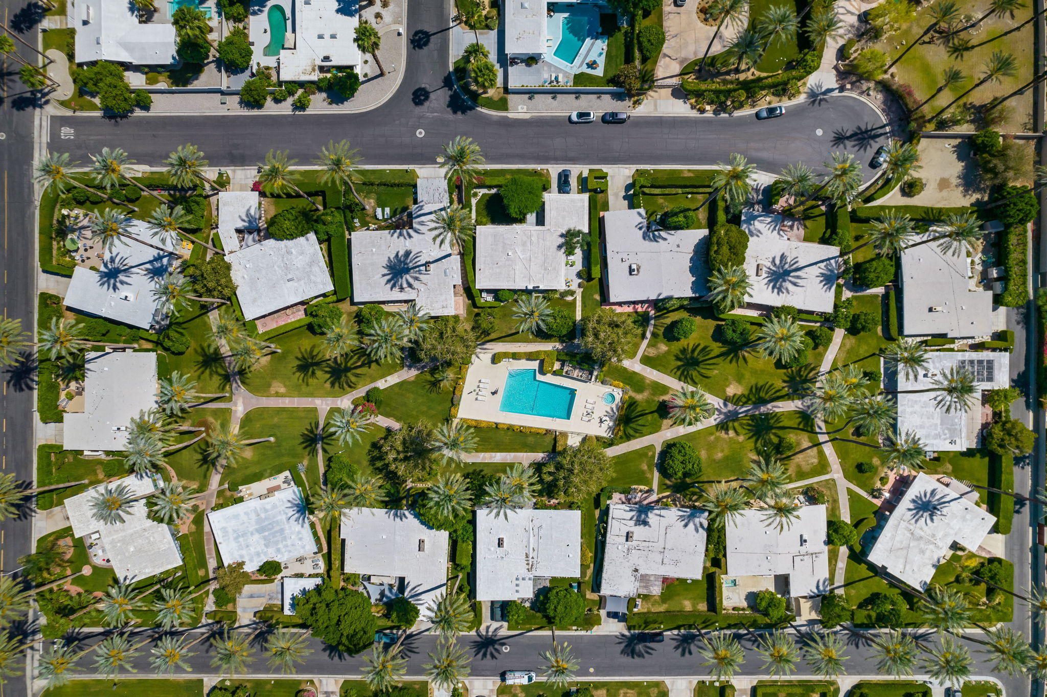 70418 Tamarisk Lane Rancho Mirage, CA 92270 - Photo 12 of 41 an aerial view of multiple houses with yard