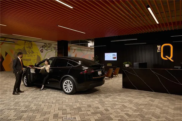 a car parked in a room