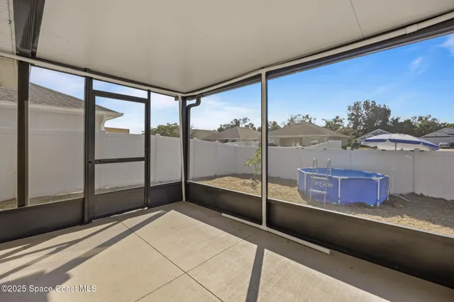 a room with a large window