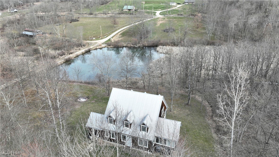 2284 Panama Road Southeast Carrollton, OH 44615 - Photo 45 of 50 Birds eye view of property featuring a water view