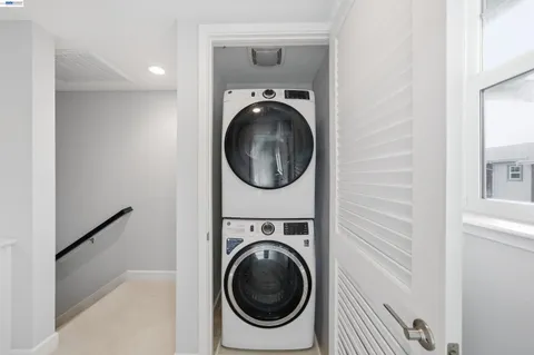 a view of a balcony with furniture