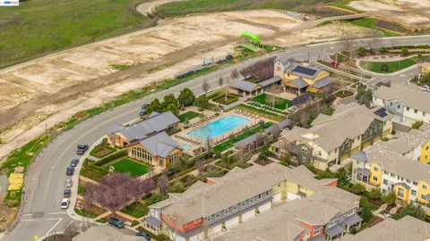 a view of a city from a lake view