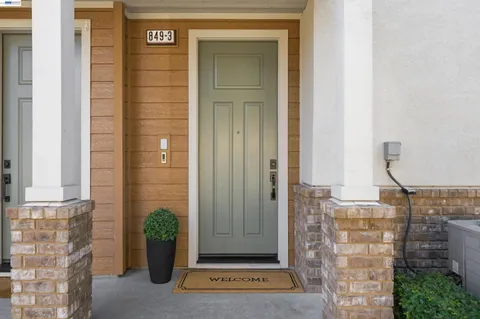 a view of front door of house