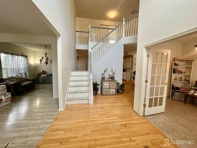a view of a livingroom with furniture and a livingroom
