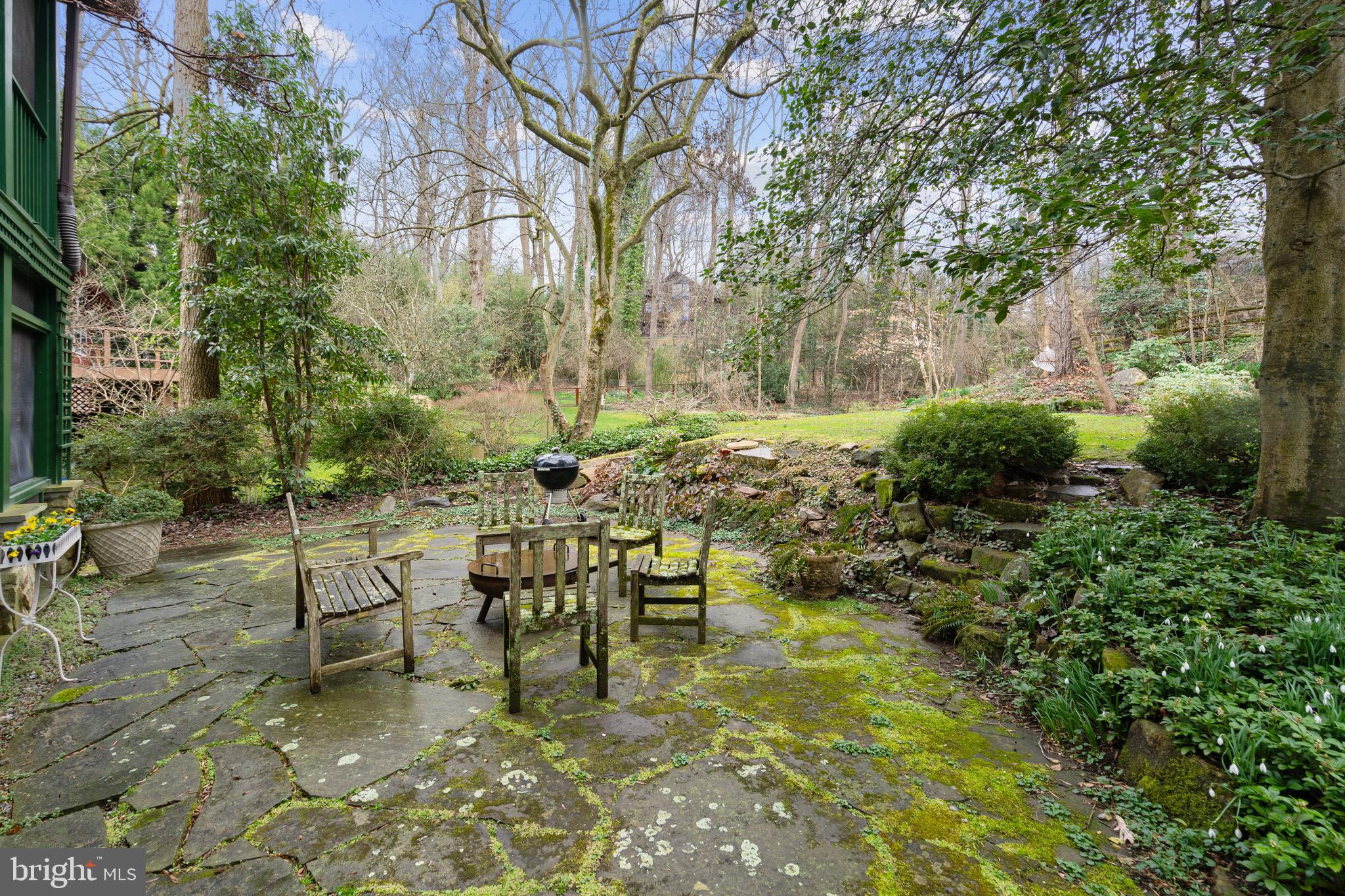 5305 Tuscarawas Road Bethesda, MD 20816 - Photo 58 of 72 Flagstone patio; grill & fire pit convey