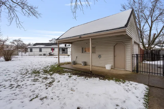 a backyard of a house