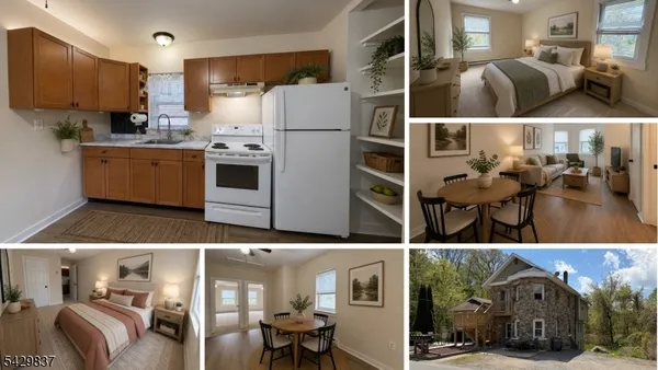 a kitchen with stainless steel appliances refrigerator and cabinets
