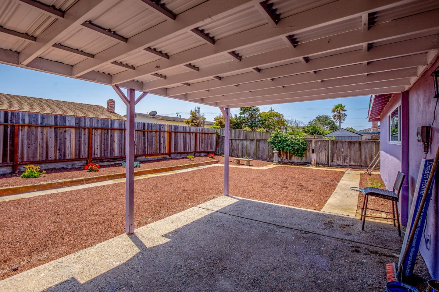 3106 Bradley Circle Marina, CA 93933 - Photo 15 of 16 a view of backyard with a small cabin