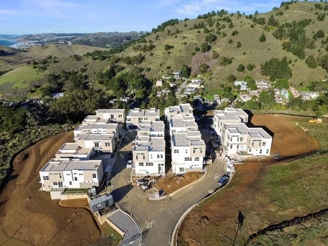 an aerial view of a city
