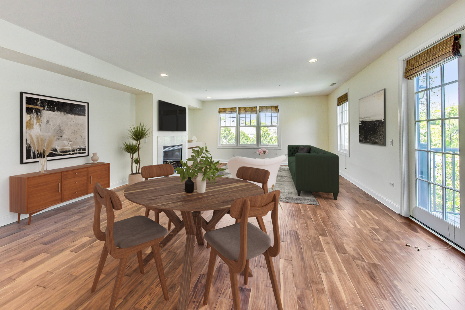 720 Green Bay Road, Unit 2D Winnetka, IL 60093 - Photo 6 of 41 a view of a dining room with furniture window and wooden floor