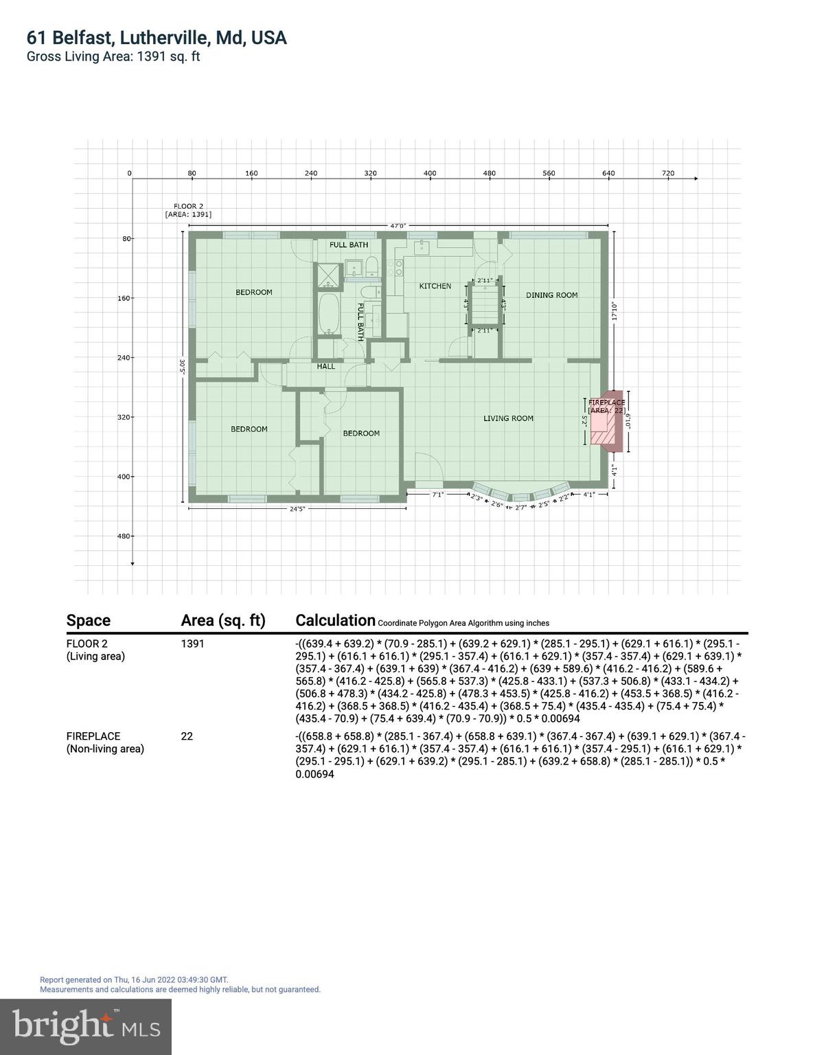 61 Belfast Road Lutherville-Timonium, MD 21093 - Photo 35 of 36 GLA Floor Plan