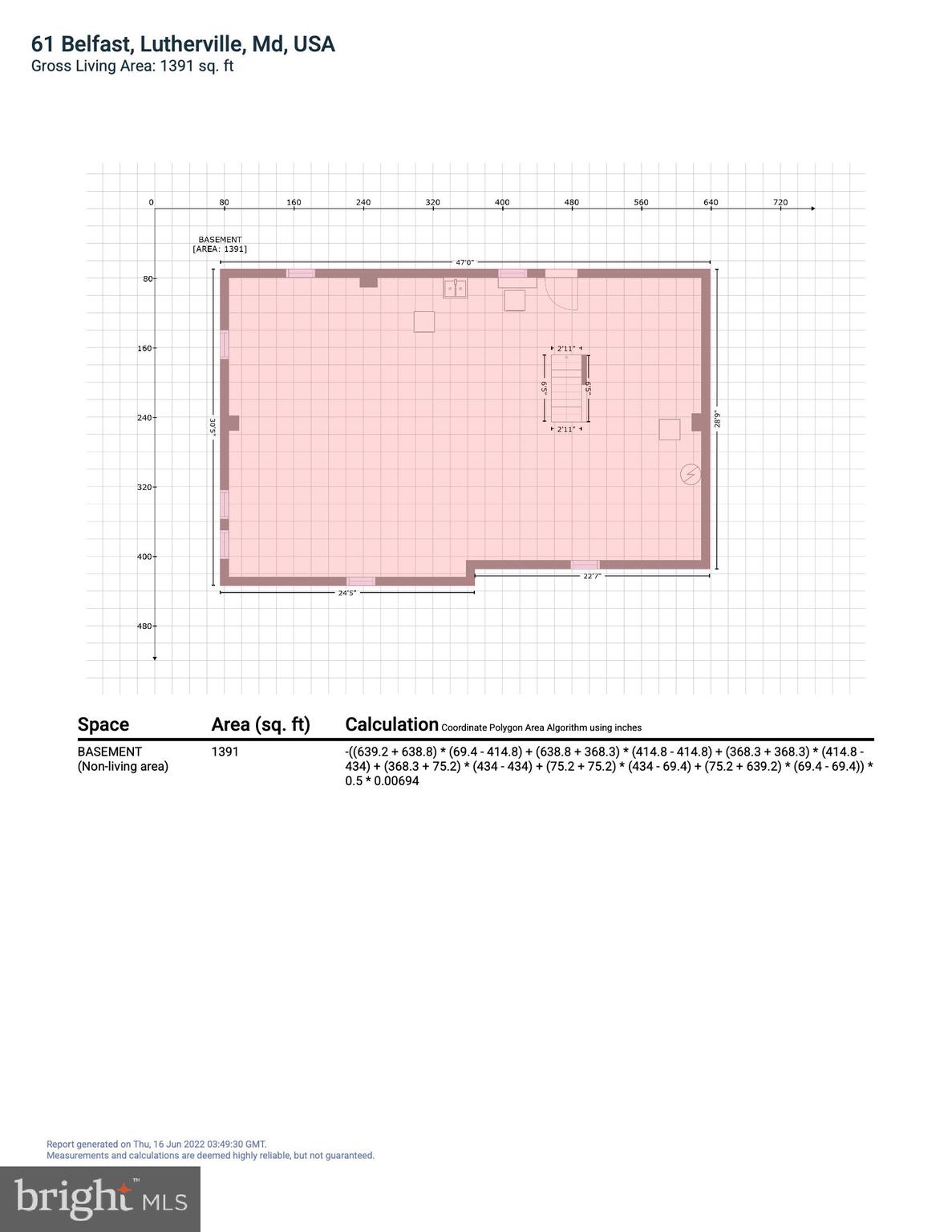 61 Belfast Road Lutherville-Timonium, MD 21093 - Photo 36 of 36 GLA Floor Plan