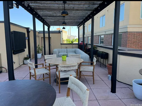 a outdoor space with furniture