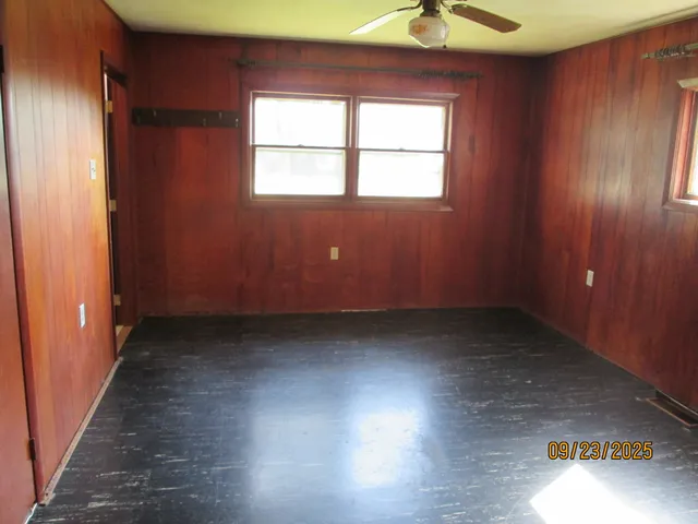 an empty room with a window