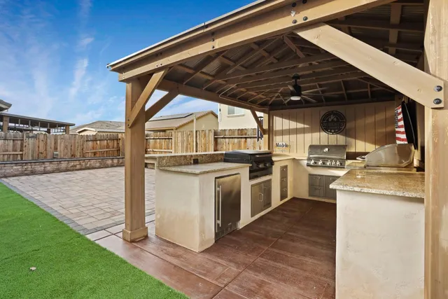 a backyard of a house