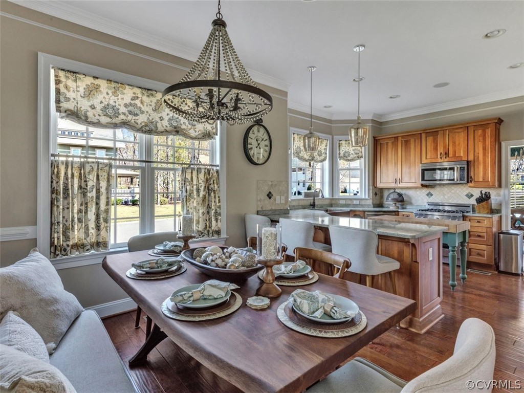 16001 Alsdell Road Midlothian, VA 23112 - Photo 21 of 44 a view of a dining room with furniture window and outside view