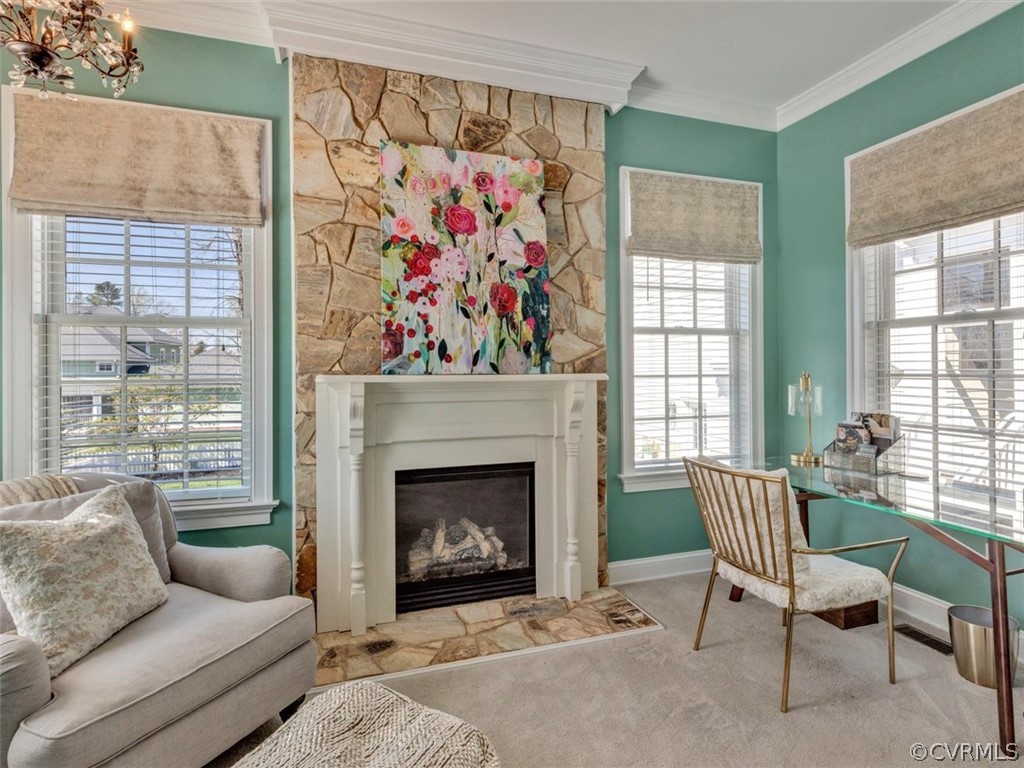 16001 Alsdell Road Midlothian, VA 23112 - Photo 25 of 44 a living room with furniture and a fireplace