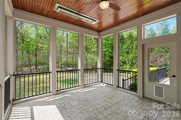 a view of a balcony with outdoor space