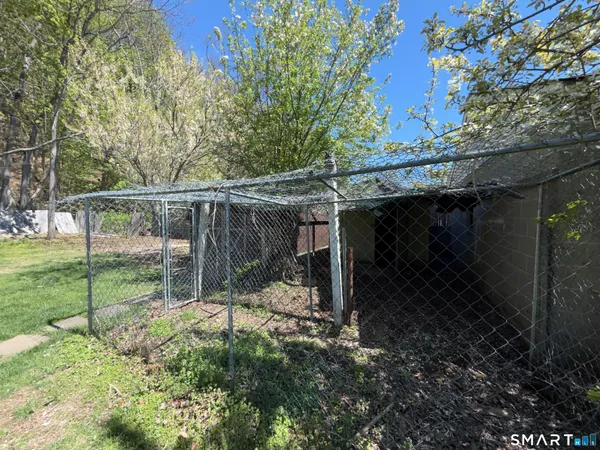 a view of a backyard