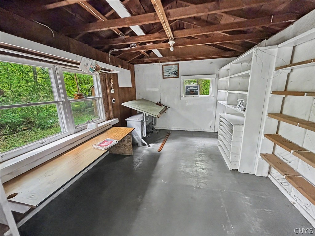 367 Andersen Hill Road Richford, NY 13736 - Photo 33 of 46 Interior of Outbuilding that was a Drafting Studio