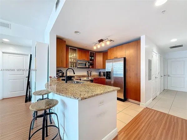 a view of a kitchen counter space