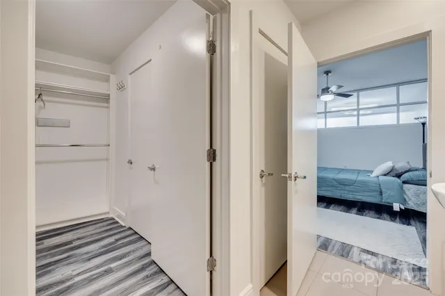 a view of a walk in closet