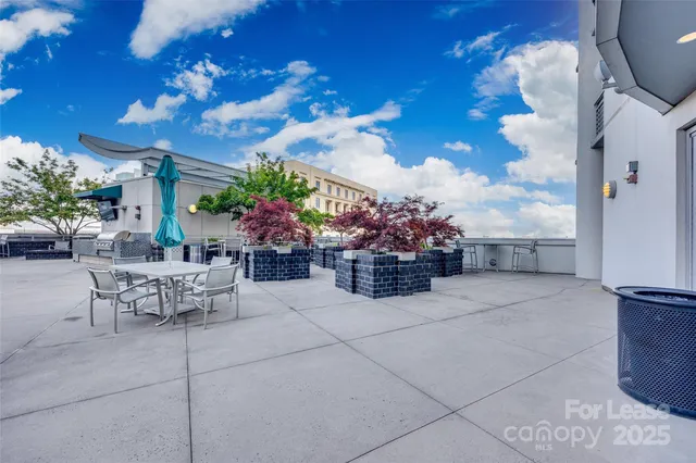 a view of a building with a street