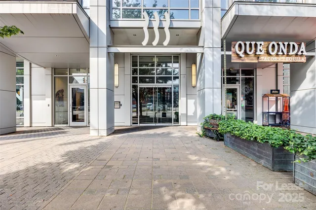 a front view of a building