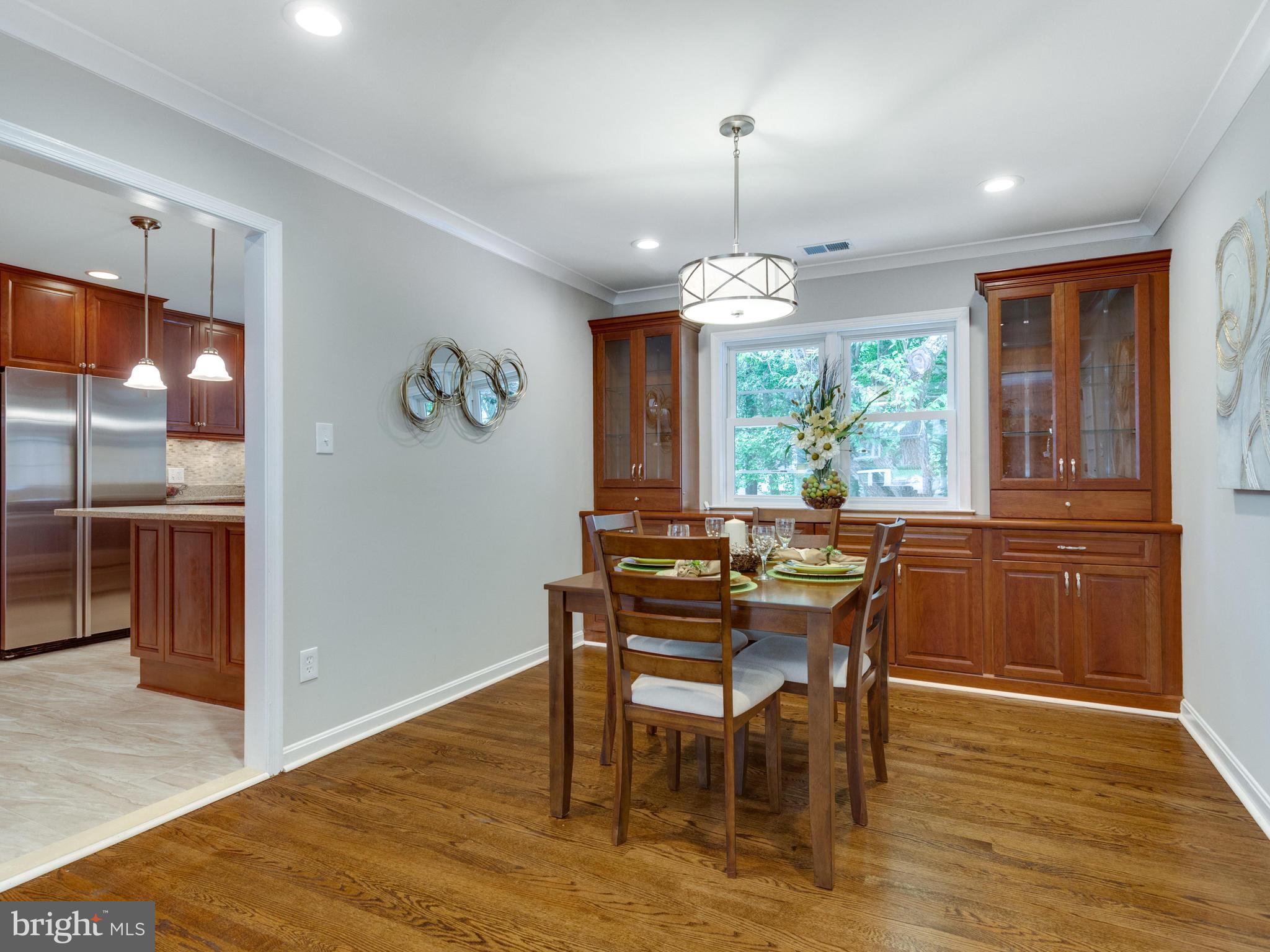 8532 Springman Street Alexandria, VA 22309 - Photo 6 of 30 Dining Room w/ built in cabinets