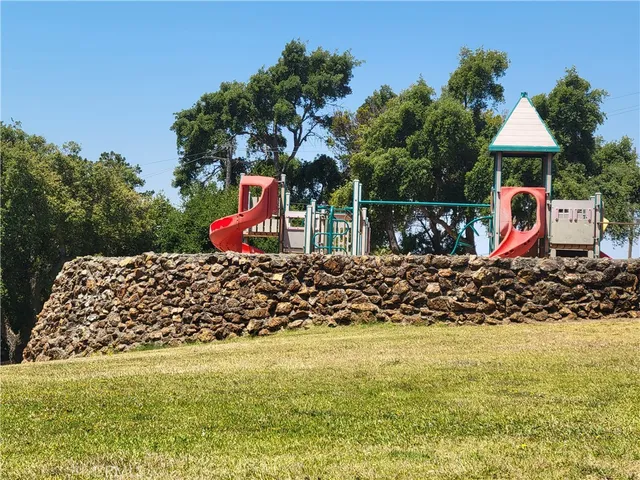 a view of a yard with a tree