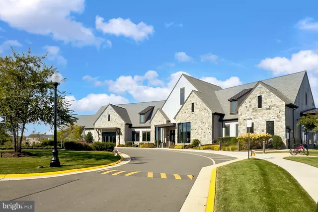 a view of a lake with a garden