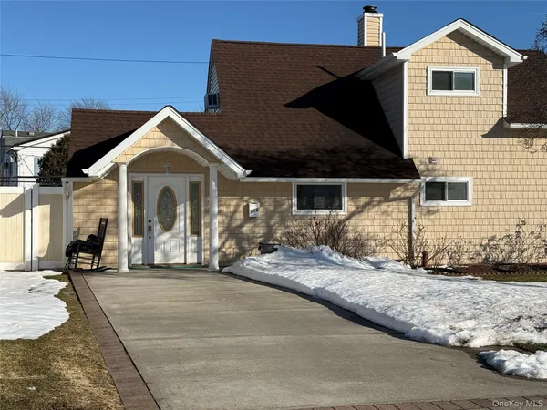 a view of a house with a patio