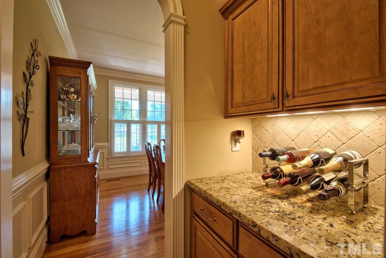 1 Springtree Circle Durham, NC 27712 - Photo 7 of 25 The Butler's Pantry is just one of the many great details in this home. Perfect for displaying wine and entertaining.