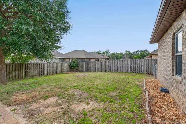 a backyard of a house