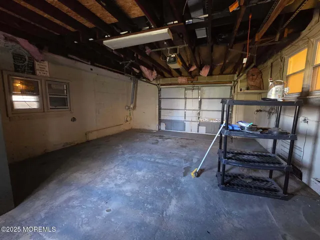 a view of a garage room