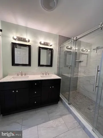 a view of a room that has a window in it