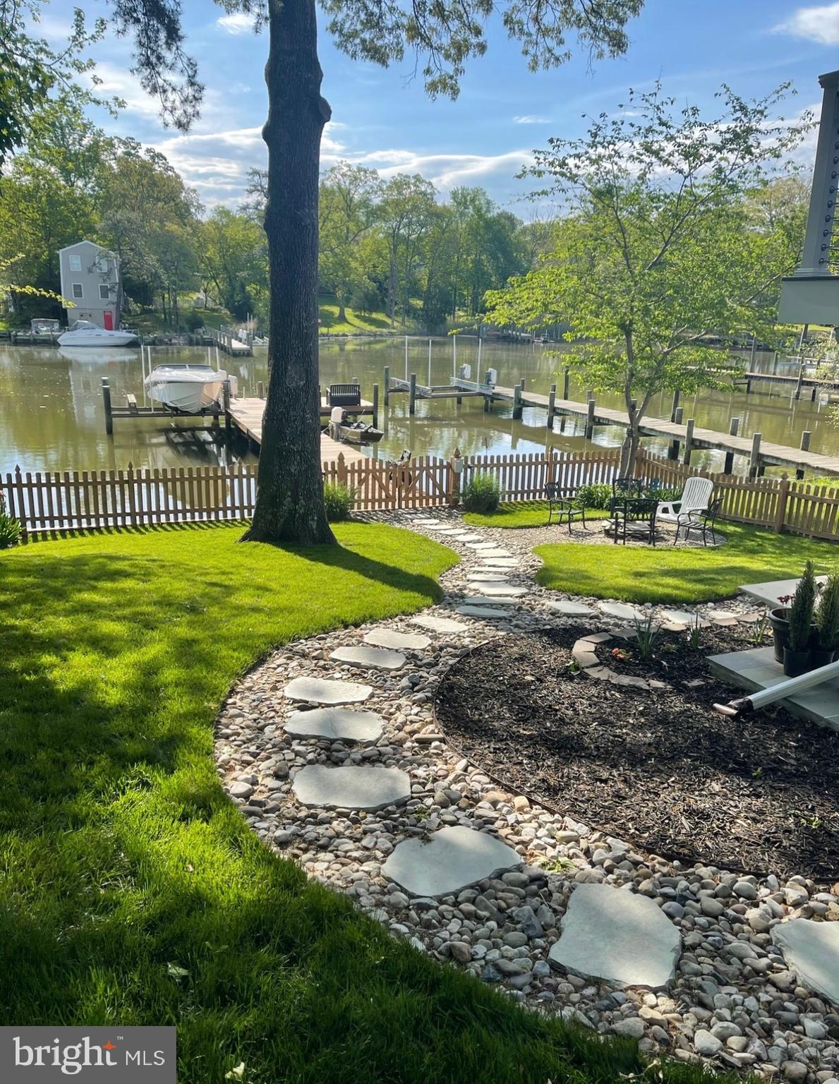 a view of a swimming pool and a yard
