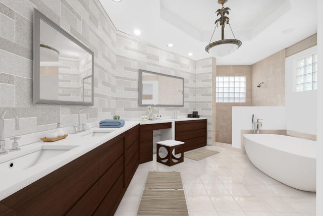 a view of a double sink and a window