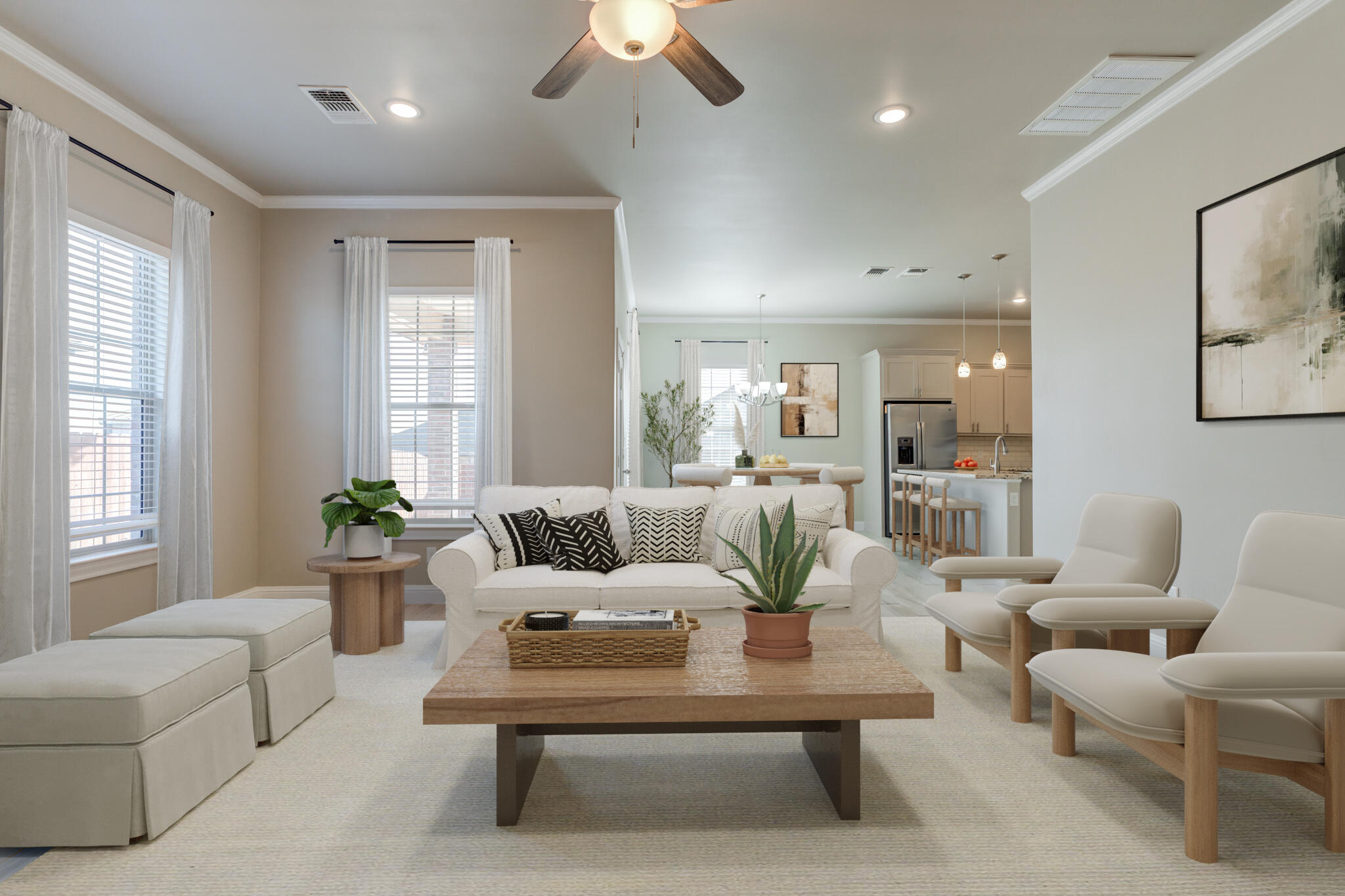 7633 87th Street Lubbock, TX 79424 - Photo 10 of 47 a living room with furniture and a large window