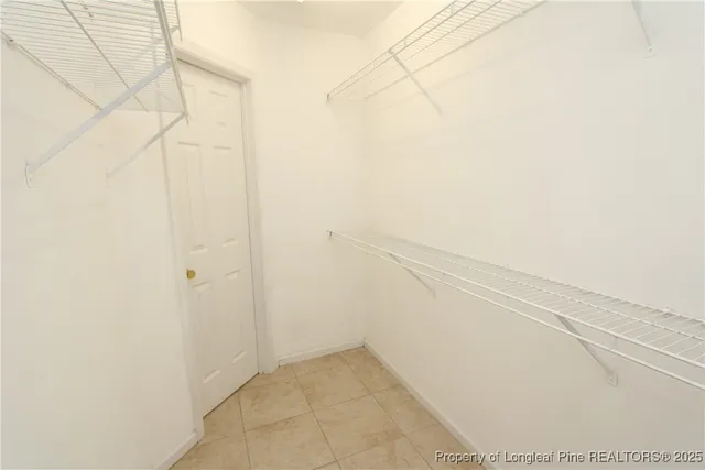 a view of small space with empty racks