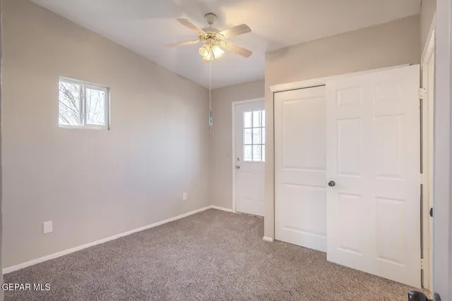 a view of an empty room with an empty room