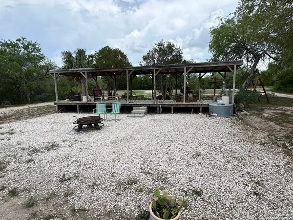 a view of outdoor space with seating area