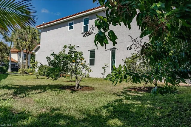 a house that has a tree in front of it